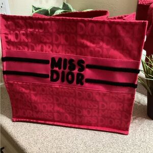 Dior Miss Dior Hot Pink Logo Tote